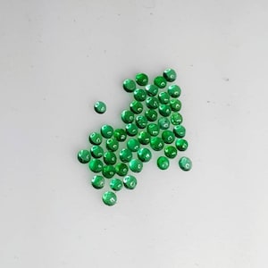 1.5mm Size, Natural Emerald Round Shape Cabochon Stones, Top green Color AAA quality Emerald for Emerald rings, emerald Earrings,  jewelry
