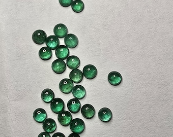 2.7-2.8mm Size , loose Natural Emerald Round Shape Cabochon Stone, Emerald, Clean Round Cabochon Vivid Green Color, rings jewelry emerald