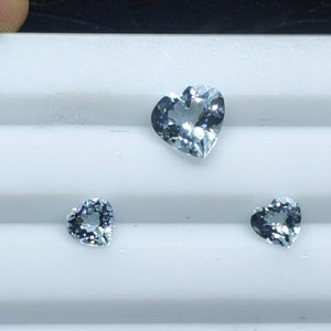 Natural aquamarine heart Shape faceted cut Stone 6mm 7mm 8mm 9mm Sizes Light Blue Aquamarine For Rings Earrings jewelry and Christmas gift