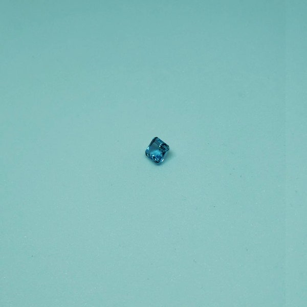 6mm Size, Handpolished, Natural Blue Aquamarine Emerald Cut Square Shape Cutstone, Loop clean Aquamarine Square, pendant aquamarine, Gifts,