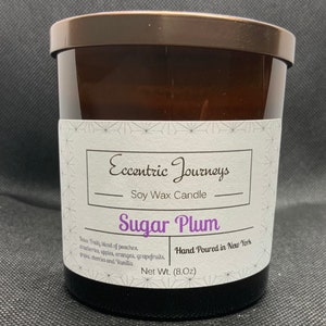 Sugar Plum Soy Candle, 100% Soy Candles, Scented Candles | Vegan Candles