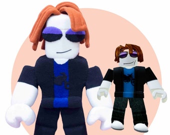 Custom Roblox Mini Plush Toy Etsy - roblox blue hair avatar