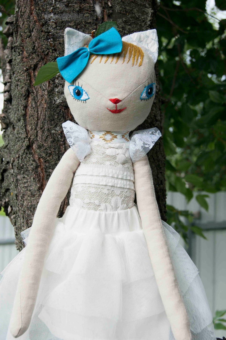 Cat Doll cats Textile cat Cloth dollcat lover Love Etsy