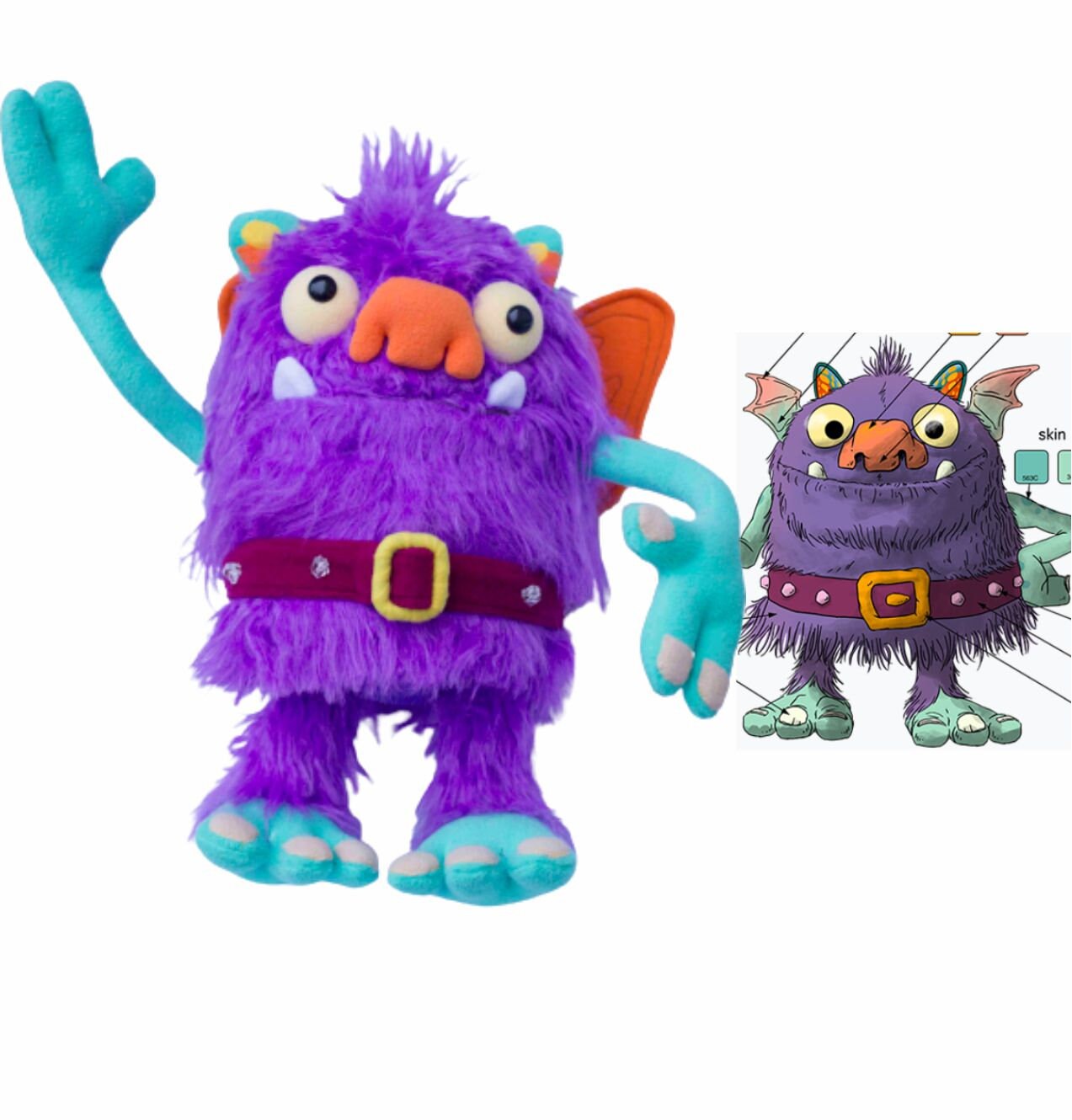 Custom plush commission custom stuffed animal from drawing | Etsy