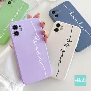 Wordings Ultra Thin Soft Protective Custom Name Silicone Phone Case iPhone 15 14 13 12 11 Pro Max XR Plus Mini X XS Max Trendy Cute Font