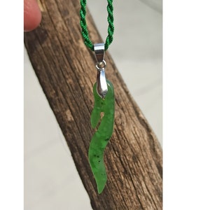 Handmade Nephrite Jade Amazing shape Carved pendant