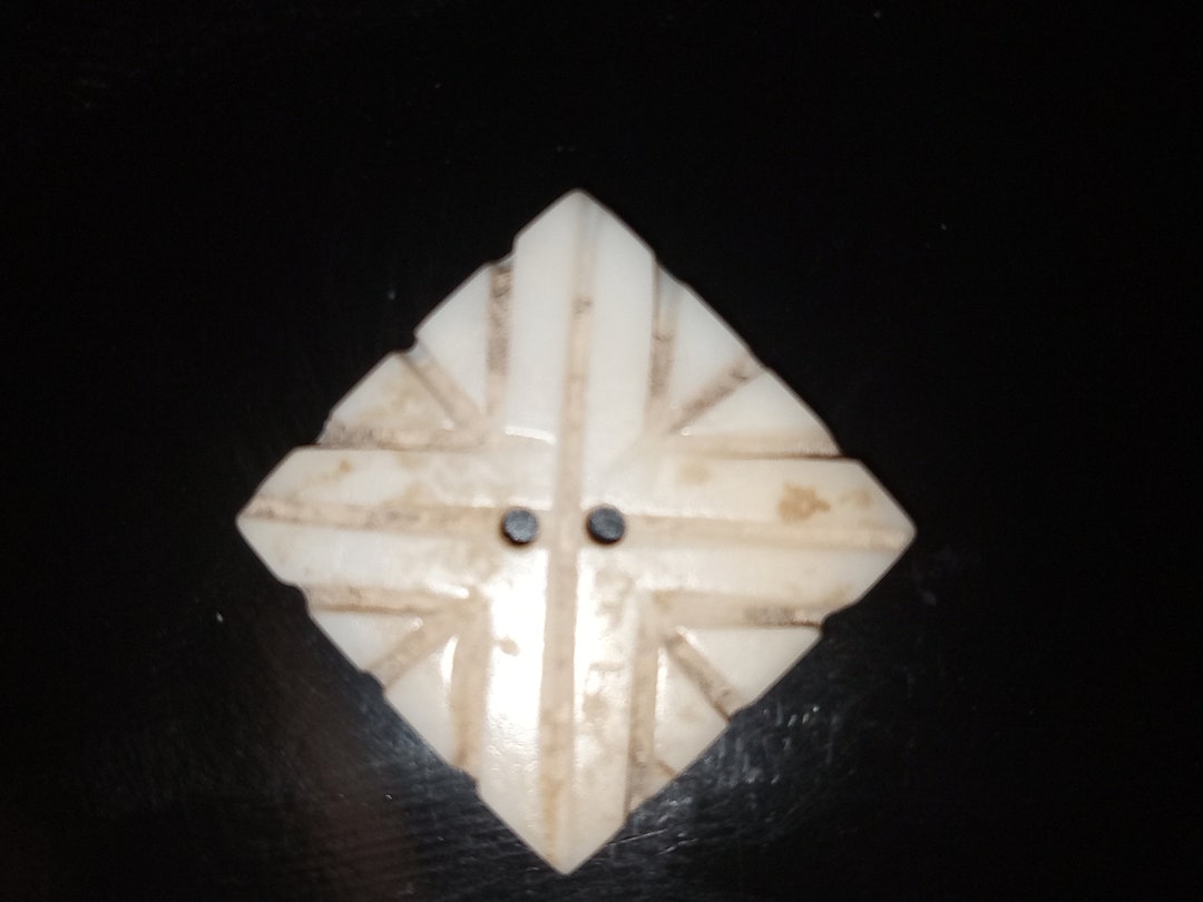Ancient Shell Carved Etched Button From 4000 BC From Baluchistan Region ...