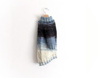 Suéter de gato Sphynx tejido a mano: jersey de lana semi-multicolor