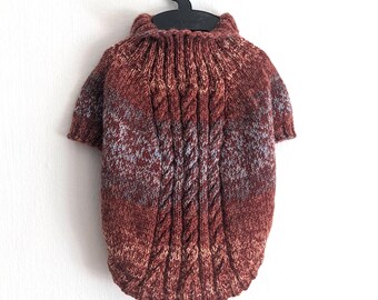 Suéter colorido para perro, tejido a mano: mezcla de lana, apto para perros carlinos (48-63 cm de pecho)