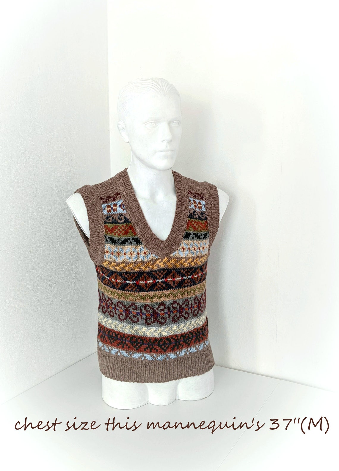 fair isle knitted vest