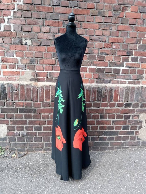 Vintage Maxiskirt Poppies
