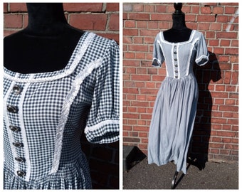 Vintage Folklore Dress / Dirndl Vichy Check