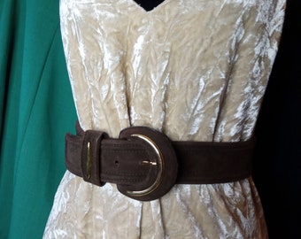 Vintage waist belt suede 70s