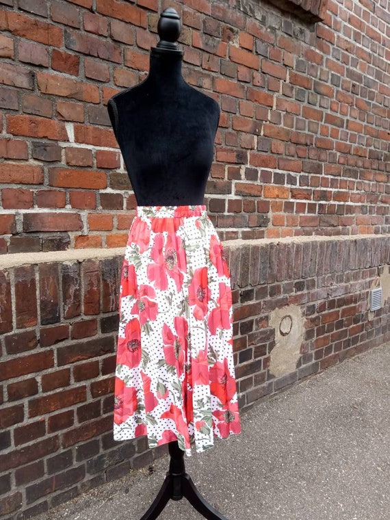 Vintage Midiskirt Poppies