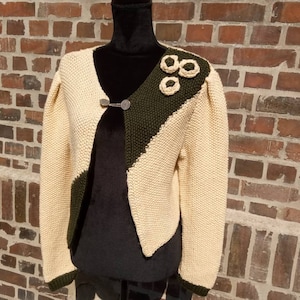 Handgebreid vintage folklore vest