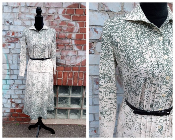 Elegant ensemble 70s skirt and blouse - image 1
