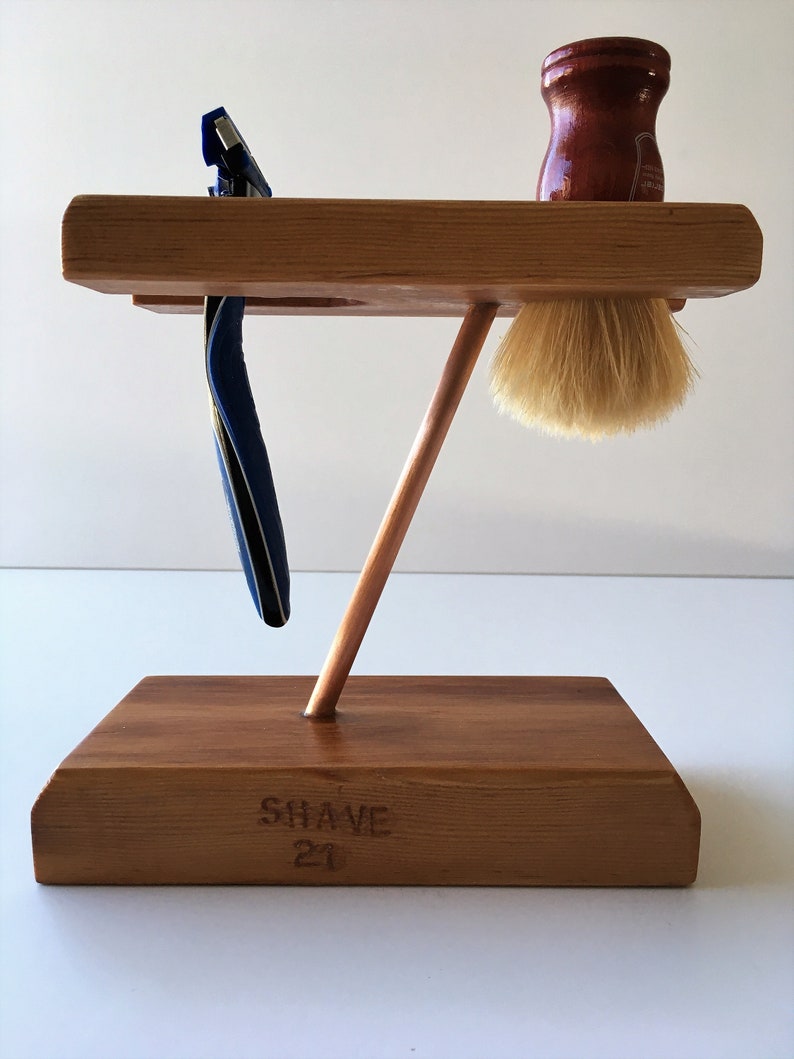 Pitch Pine Wooden Shaving Stand for Razor and Brush SHAVING Etsy