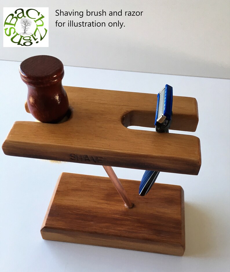 Pitch Pine Wooden Shaving Stand for Razor and Brush SHAVING Etsy