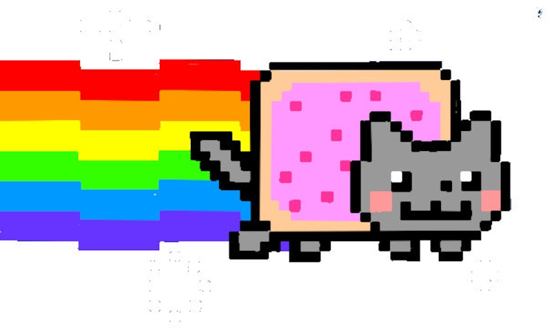 nyan cat wall stickers laptop sticker locker sticker | etsy
