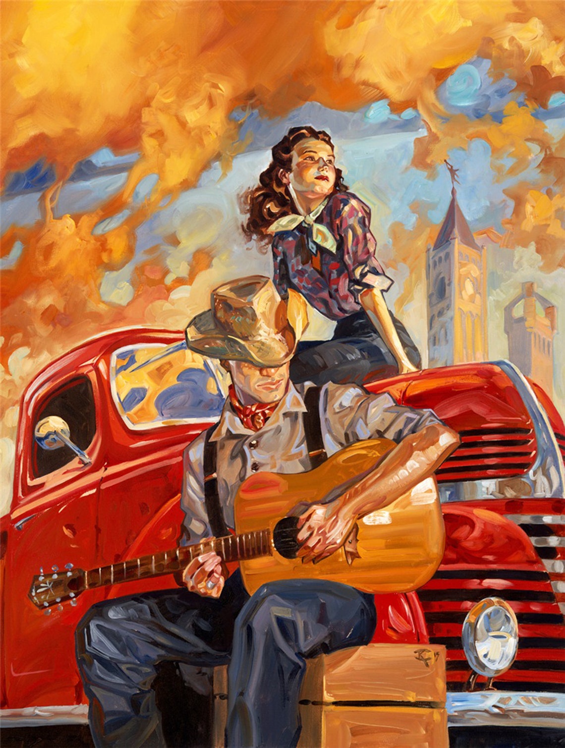 Vintage posters Nashville.Travel for two. Kai Carpenter. Etsy