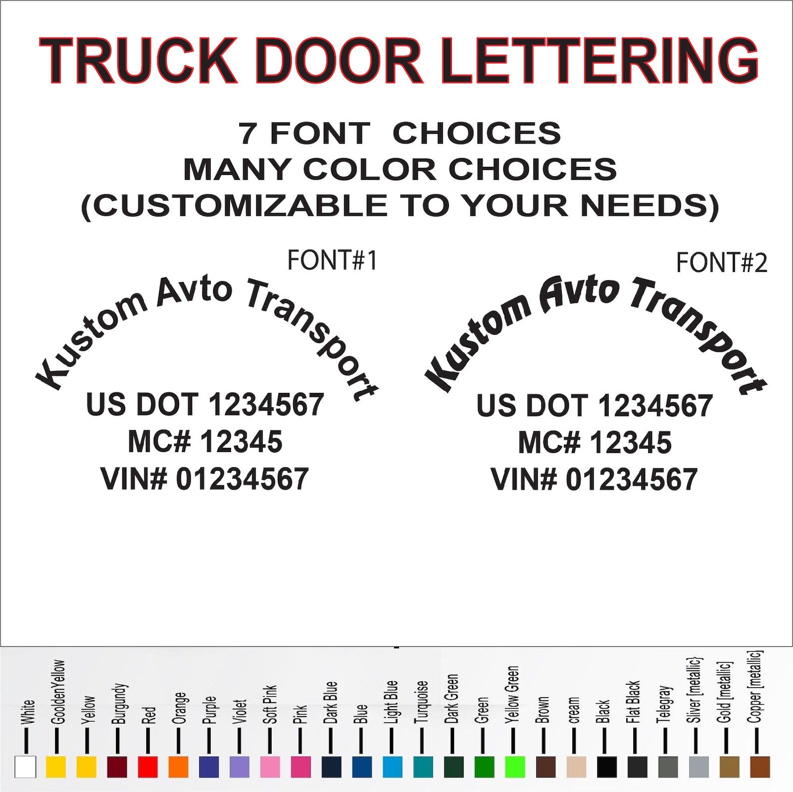 Business Truck Lettering Semi Truck Door Lettering Company Etsy