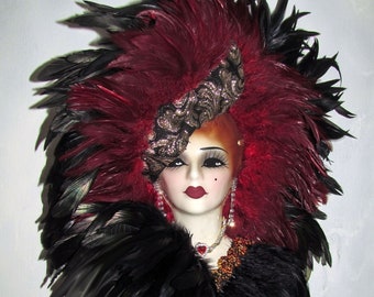 Unique Creations Signed & Numbered, Limited Edition Lady Face Mask Wall Art, Wall Hanging Decor