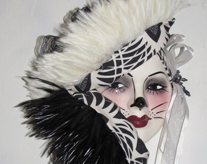 Unique Creations Kitty Cat Lady Face Mask Wall Decor Wall Etsy