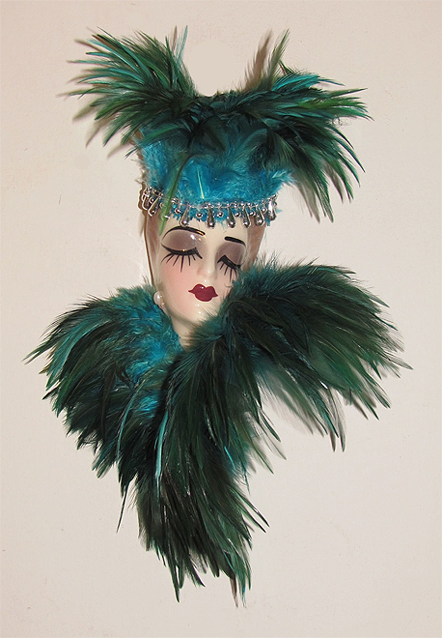 Unique Creations Small Art Deco Lady Face Mask Wall Art Wall Etsy