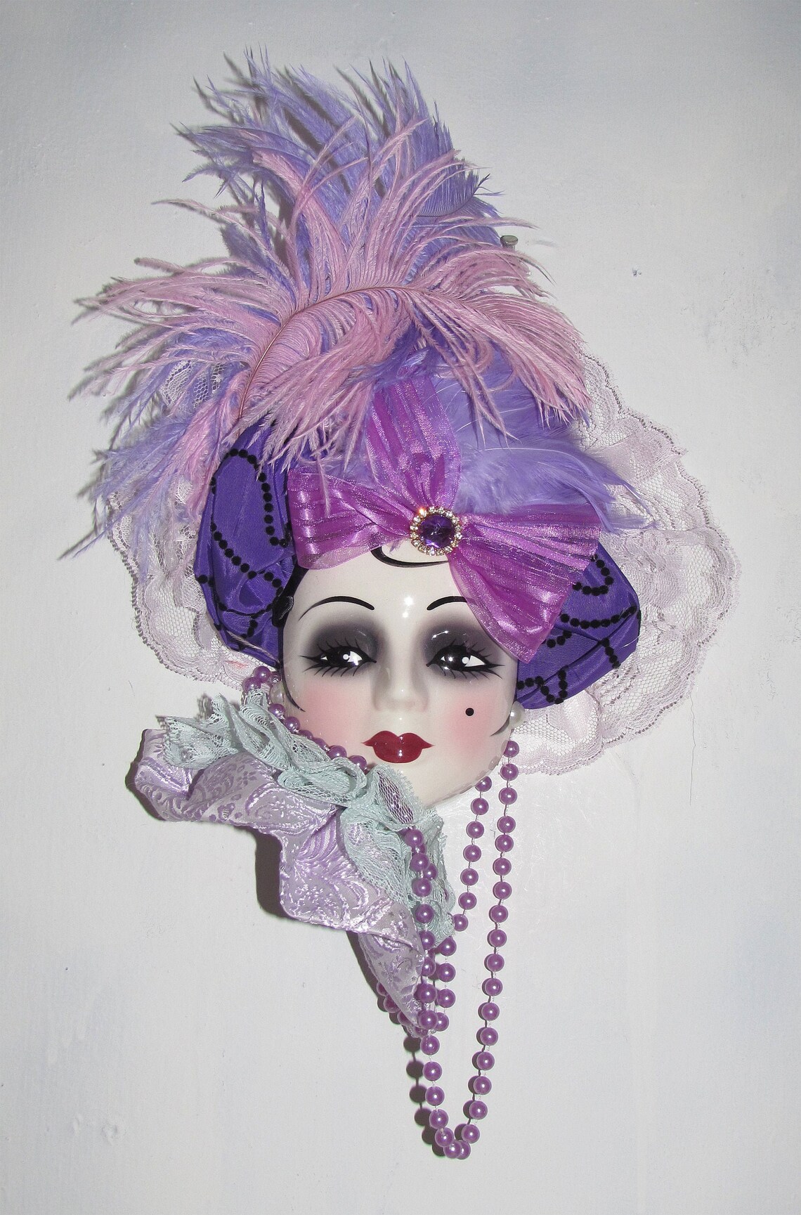 Unique Creations Lady Face Mask Wall Decor Wall Hanging NEW Etsy