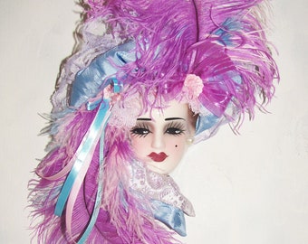 Unique Creations Limited Edition Lady Face Mask Wall Art, Wall Hanging Decor
