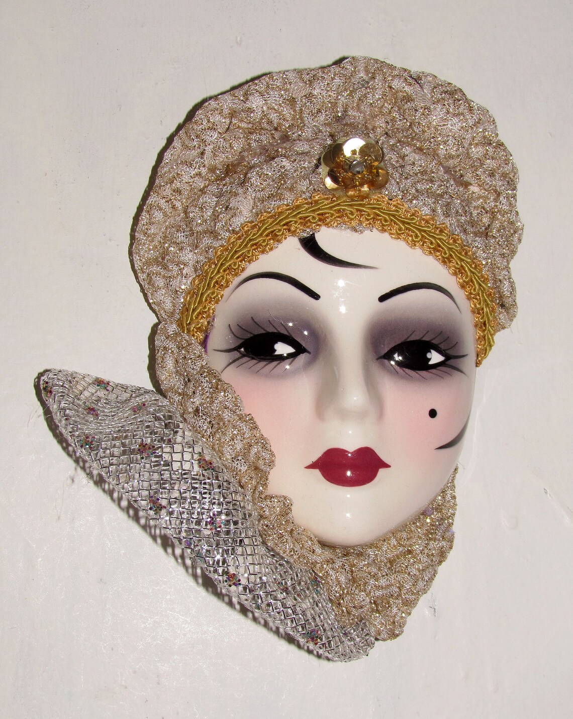 Unique Creations Lady Face Mask Wall Hanging Decor Etsy