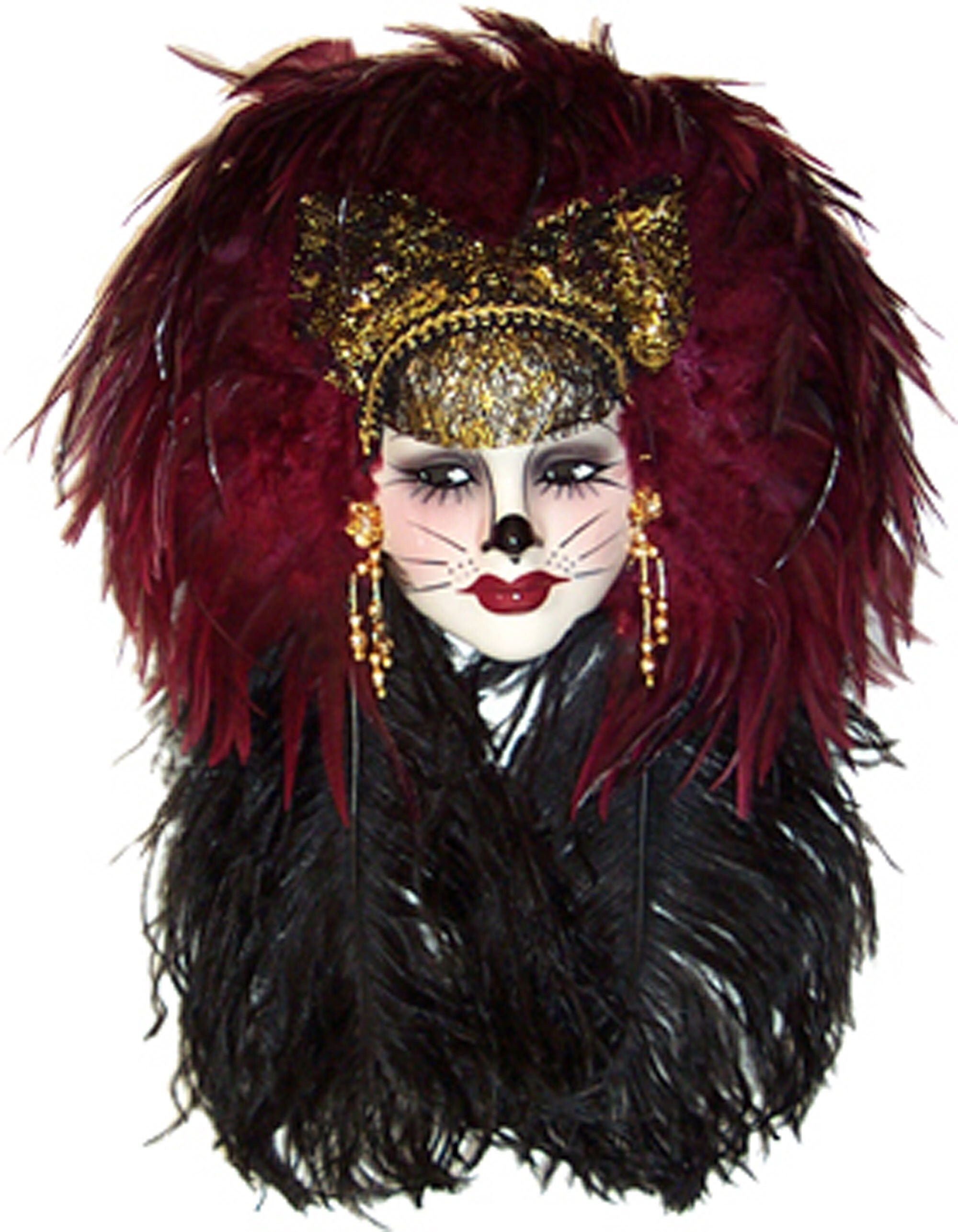 Unique Creations Kitty Cat Lady Face Mask Wall Decor, Wall Hanging