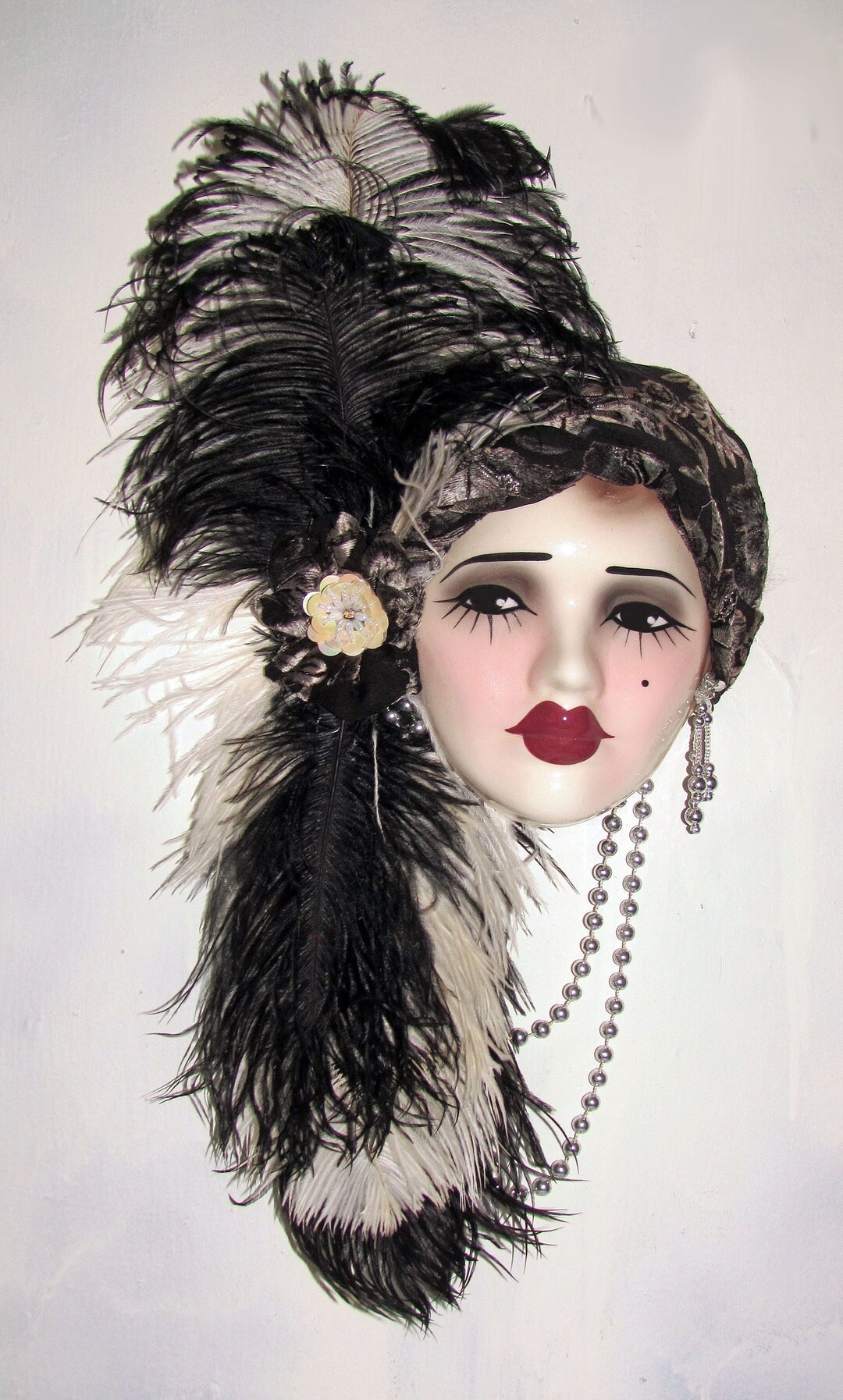 Unique Creations Art Decor Large Lady Wall Art Mask Wall Hanging Decor