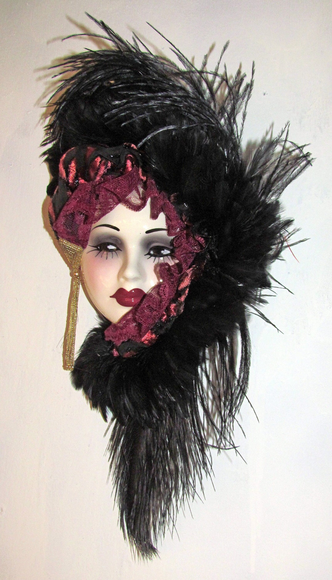 Unique Creations Limited Edition Lady Face Large Face Mask Etsy