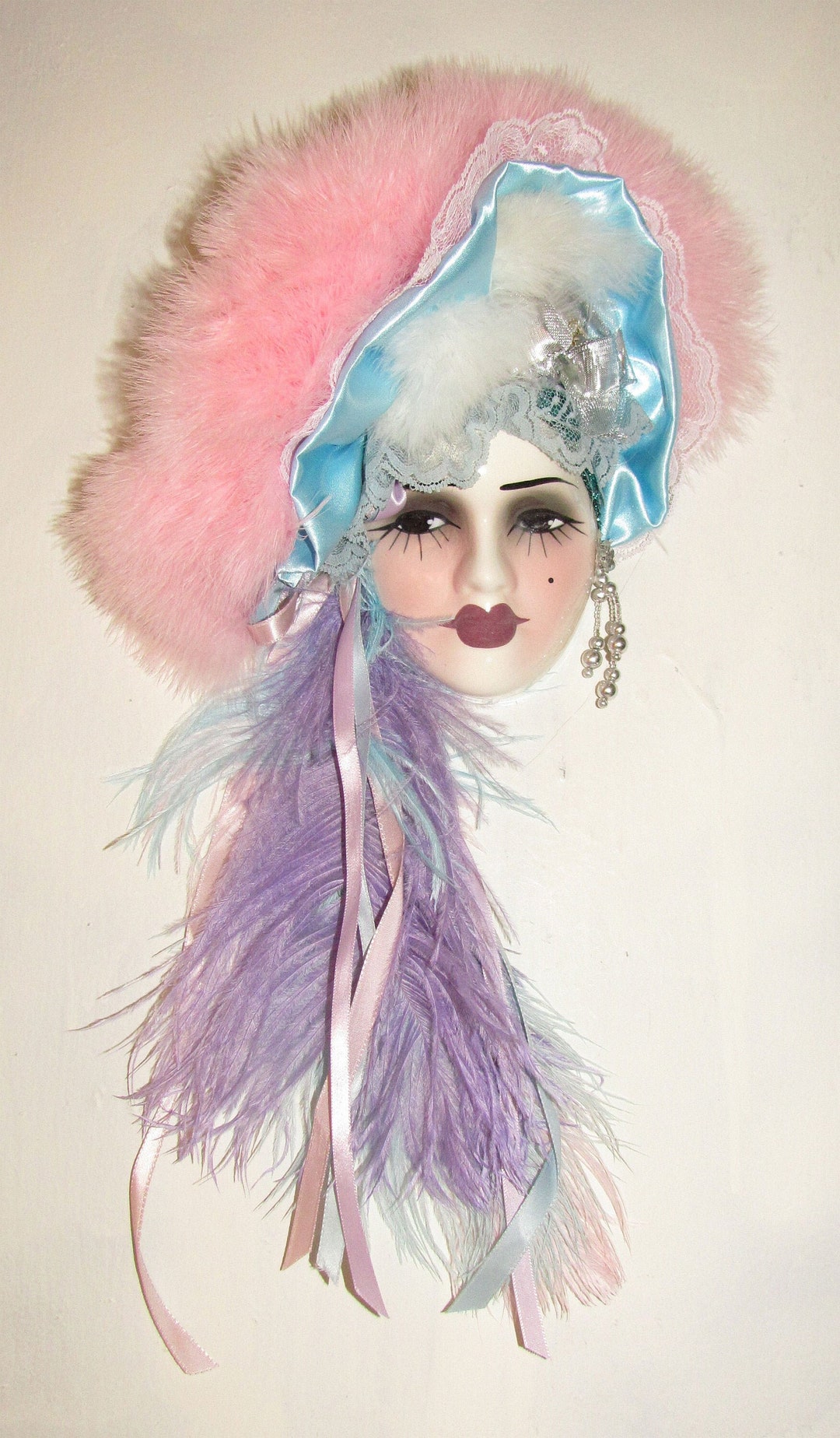 NEW IN BOX Unique Creations Lady Face Mask Wall Decor Wall Etsy