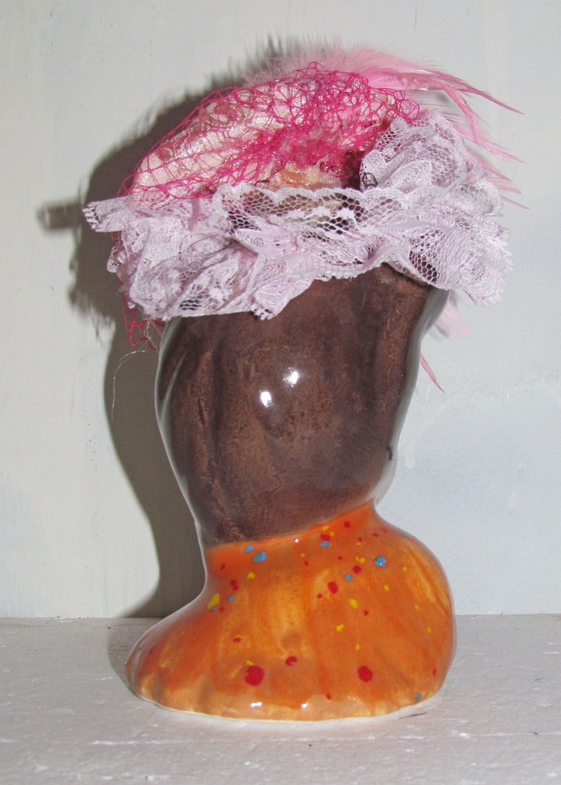 Unique Creations Small 8 Art Deco Lady Doll Bust Head Vase
