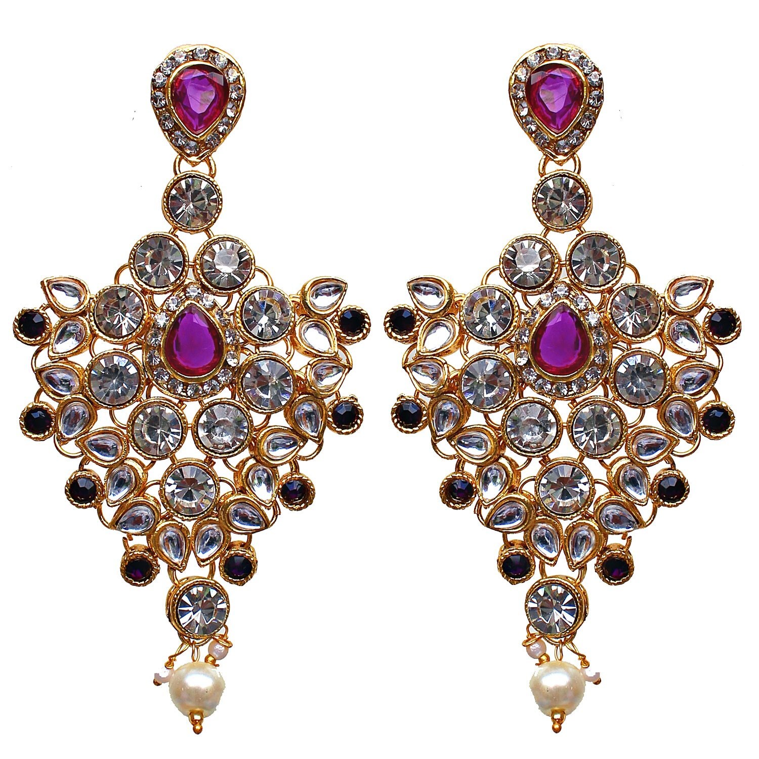 Purple Full Bridal Jewellery Set Bollywood Jewelry Wedding Etsy