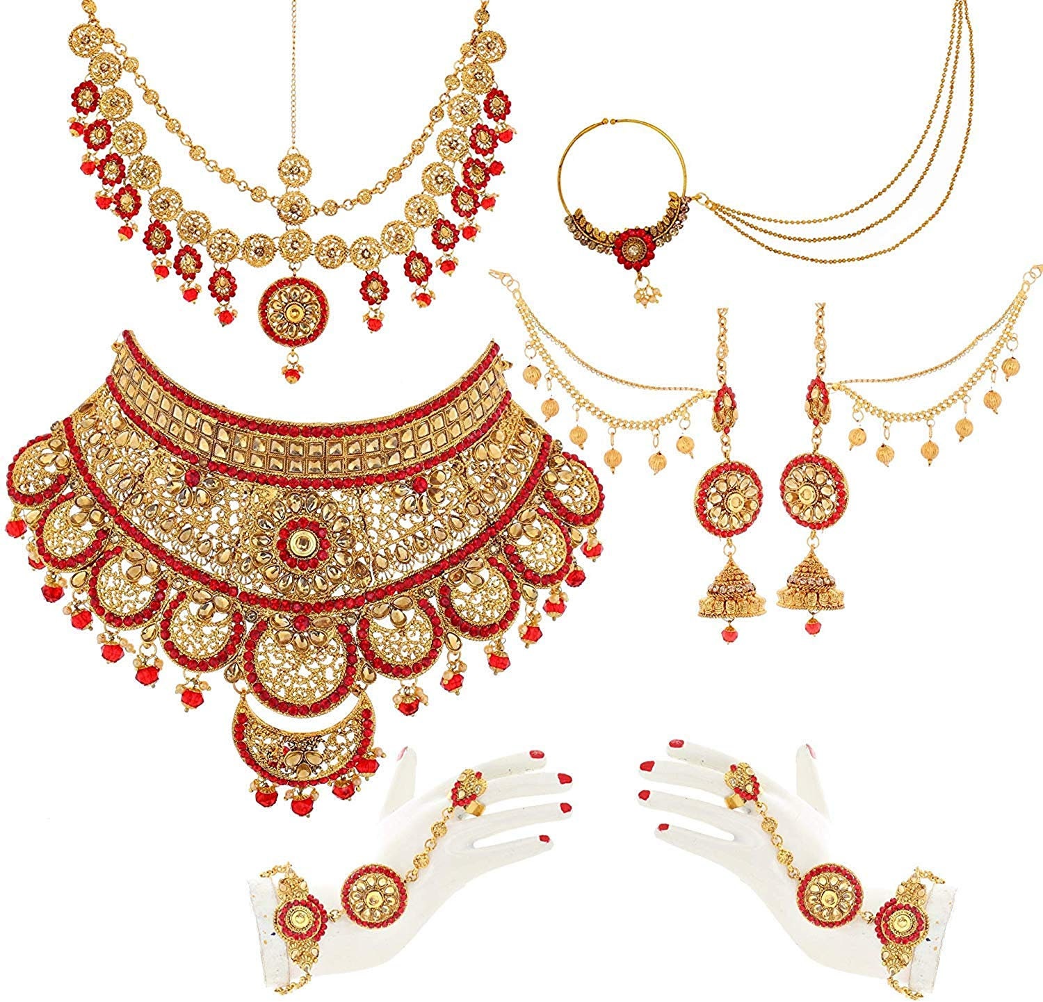 Heavy Full Bridal Jewelry Set Bollywood Jewelry Jodha - Etsy