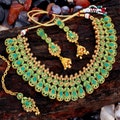 Peacock Jewelry Set | Indian Jewelry Set | Necklace With Earrings And Maangtikka | Green Necklace Set | Jewelry Set For Women | Peacock product logo