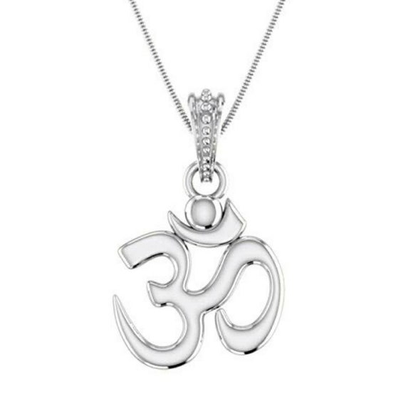 Om Pendant in Sterling Silver Om Locket 