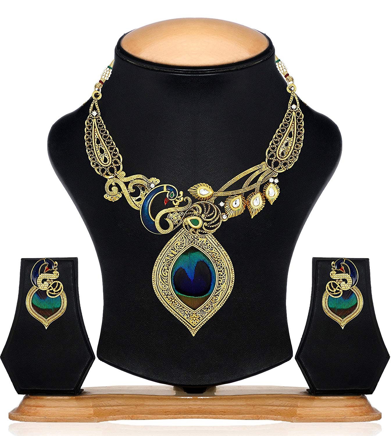 Unique Peacock Jewelry Set Indian Jewelry Set Necklace Etsy