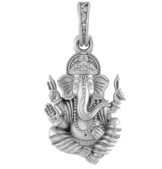 God Ganesha Sterling Silver Pendant 