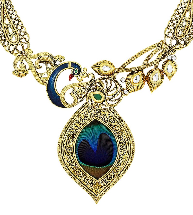 Unique Peacock Jewelry Set Indian Jewelry Set Necklace Etsy