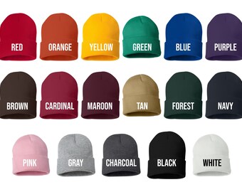 I LEFT MY HEART IN KAZAKHSTAN Custom Personalized Embroidery Embroidered Beanie