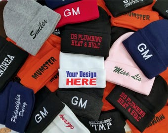 Text Only Embroidered Beanie