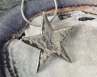 10 Year Anniversary Star Necklace. Tenth Anniversary Jewellery Gift.