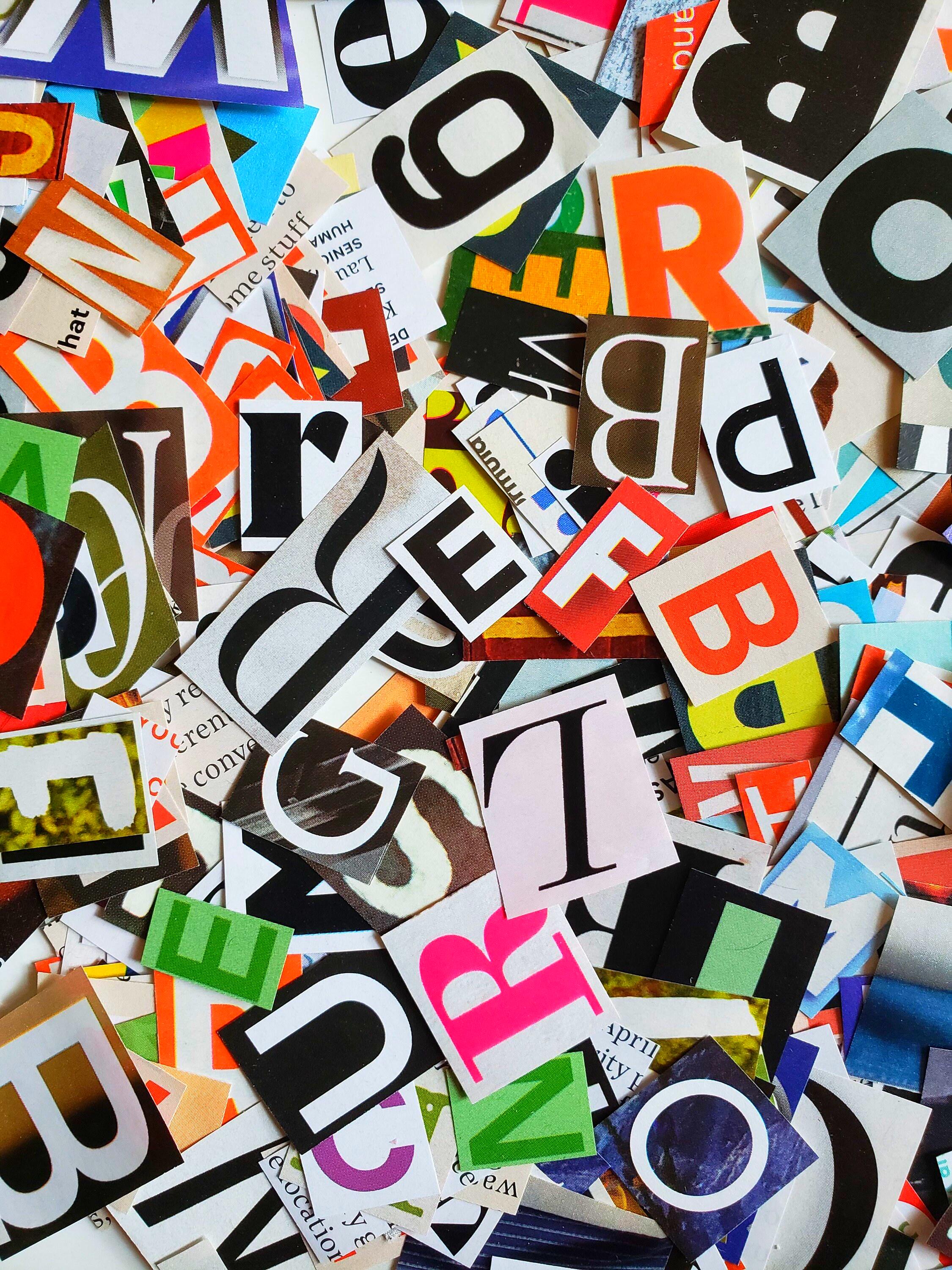 Ransom Letter Grab Bag for Collage, Mixed Media Art (225+ Pieces) - Etsy