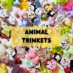 25 TINY Animal Theme Trinkets for I Spy or Sensory Games, Small Mixed I Spy Trinkets, Jewelry Charms and Craft Pieces