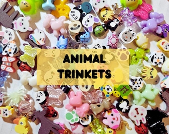 25 Tiny Animal Trinkets, I Spy Sensory Game Pieces, Novelty Beads