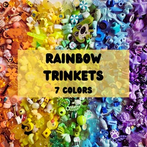 25 TINY Color Theme Trinkets for Sorting, I Spy, Sensory Games, Small Mixed I Spy Trinkets, Craft Pieces